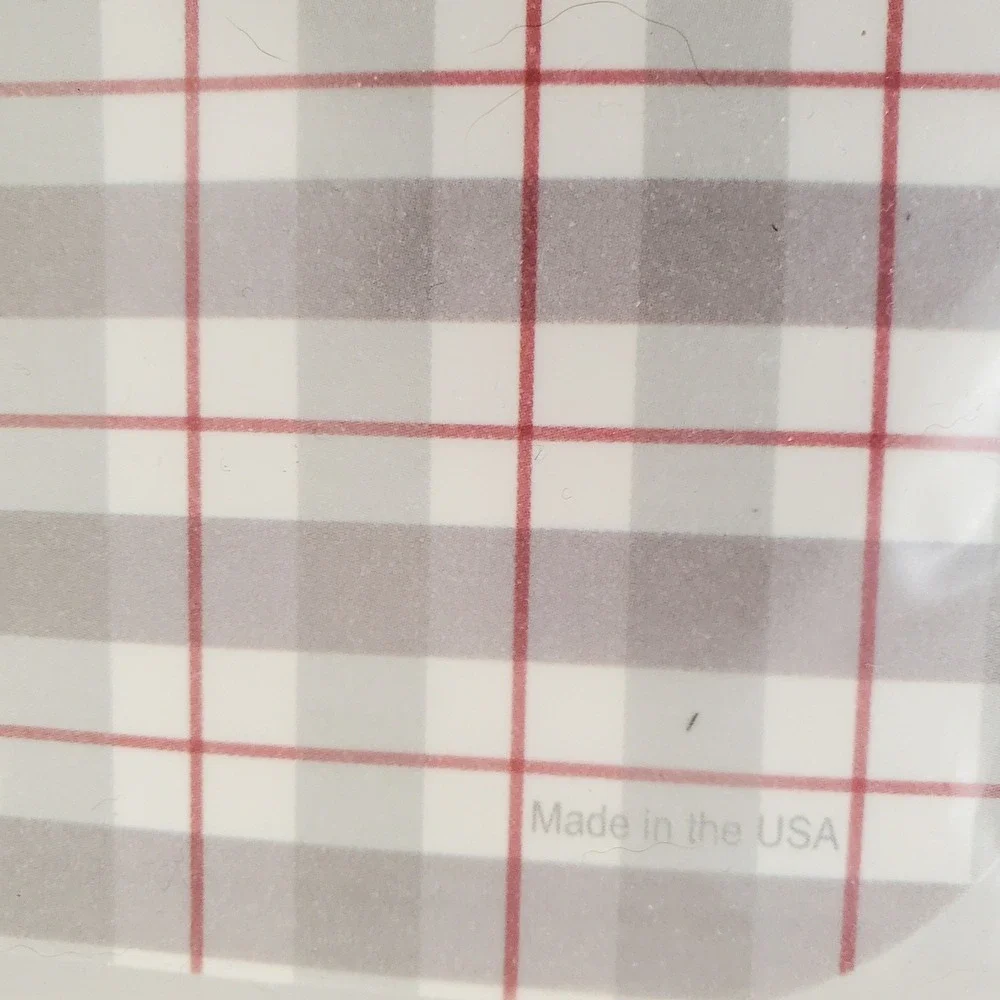 Corelle Coordinates Splendor Reversible Placemats 6 Pack Red Grey Swirl Plaid